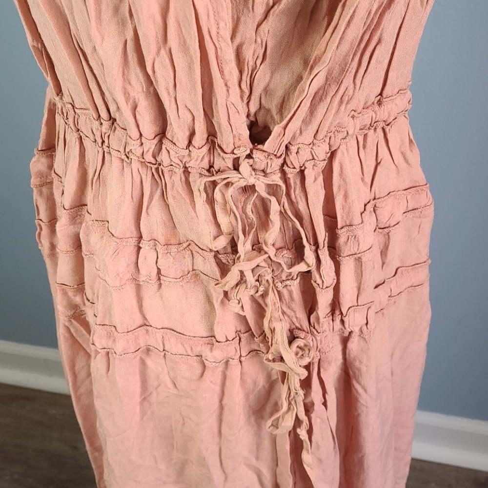 BOHO ME Smocked Waist Midi Dress, Large NWT - Picture 7 of 8